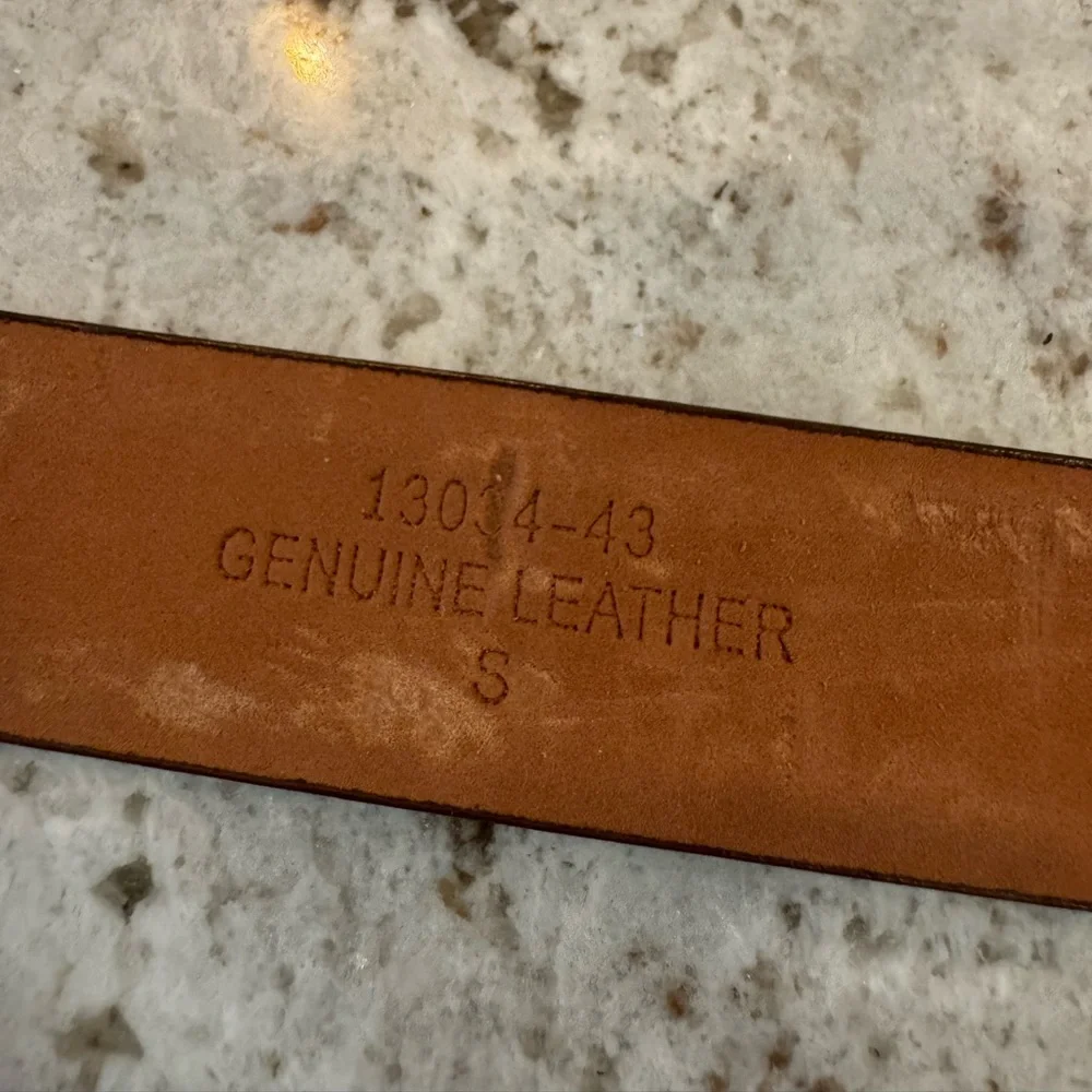 Nike Brown and Silver Leather Belt‎ with Modern Buckle